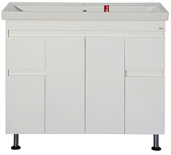 Misty Тумба с раковиной Фостер 100 с 2 ящиками – фотография-1