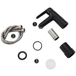 Frap Смеситель для раковины H17 F1017-6 черный – фотография-2