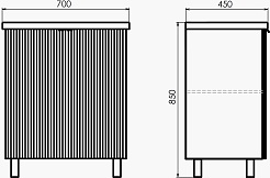 Comforty Мебель для ванной Лима 70 антрацит – фотография-15