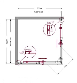 BelBagno Душевой уголок Marino 100/100 MARINO-A-2-100-C-CR – фотография-3