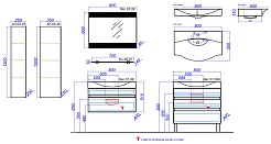 Aqwella Тумба для умывальника Бергамо 80 акация – фотография-2