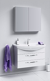 Aqwella Тумба с раковиной Аллегро 75 подвесная – фотография-4