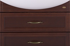 ASB-Woodline Мебель для ванной Берта 85 антикварный орех, массив ясеня – фотография-5