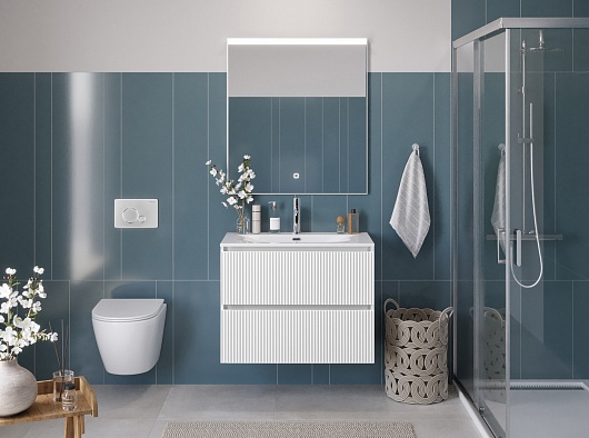 BelBagno Тумба с раковиной Uno 90 подвесная Bianco Opaco с раковиной BB-8099-90 – картинка-15