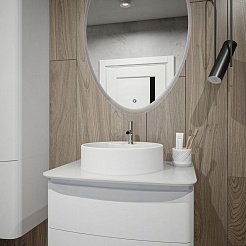 Teymi Раковина накладная в ванную Lina S D40 белый матовый T50191 – фотография-5