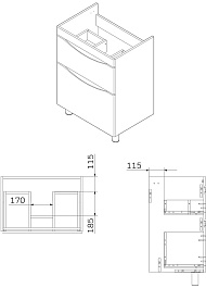 Am.Pm Тумба с раковиной Like 80 подвесная белый глянец – фотография-7