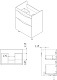Am.Pm Тумба с раковиной Like 80 подвесная белый глянец – фотография-14