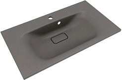 Style Line Раковина мебельная кварцевая Фортуна 80х45 серый шелк – фотография-1