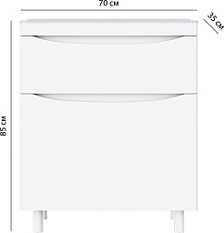 Vivon Тумба с раковиной Ostin 70 напольная белая матовая – фотография-20