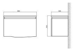 BelBagno Тумба с раковиной FORMICA 80 Bianco Lucido, 1 ящик – фотография-5