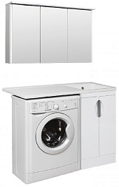 Runo Мебель для ванной Лира 105 L белая – фотография-1