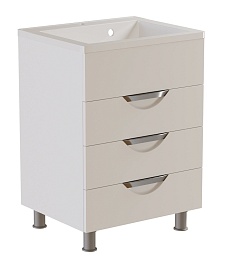 Mixline Тумба под раковину Этьен 58 белая – фотография-1