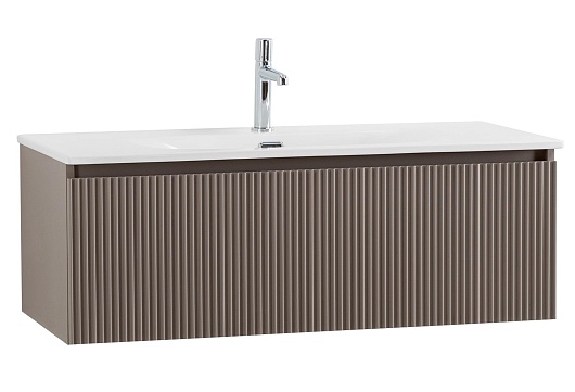 BelBagno Тумба с раковиной Uno 100 с 1 ящиком подвесная Бежевый матовый с раковиной BB-8099-100 – фото-1