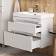 Equil Тумба с раковиной Corner 60 2 ящика подвесная белая – фотография-21