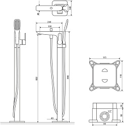 Excellent Смеситель Oxalia напольный – фотография-6