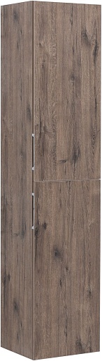Aquanet Шкаф пенал Алвита New 35 подвесной дуб веллингтон табак – фото-1