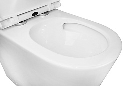 Azario Унитаз-моноблок Scala AZ-8101 безободковый с бачком с сиденьем микролифт белый – фотография-13