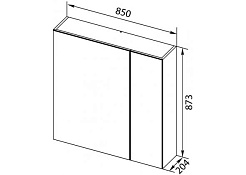 Aquanet Зеркало-шкаф Йорк 85 орех – фотография-5
