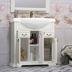 Opadiris Тумба с раковиной Риспекто 80 слоновая кость – фотография-2