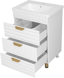 Brevita Мебель для ванной Gloster 60 белая – фотография-5