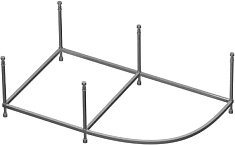 Cezares Каркас для ванны Metauro 180x80 CORNER-MF