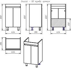 Misty Тумба под раковину Енисей 50 белая – фотография-5