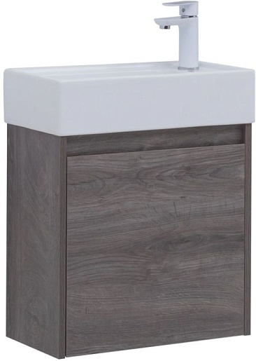 Aquanet Тумба под раковину Nova Lite 50 подвесная дуб рошелье – фото-1