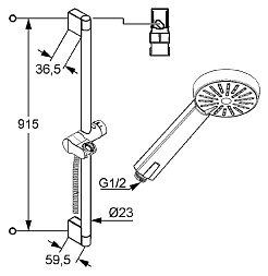 Kludi Душевой гарнитур "A-QA 6564005-00" – фотография-2