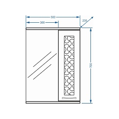 Stella Polare Зеркало-шкаф Ванда 50/С – фотография-3