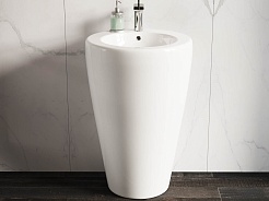 Ceramicanova Раковина моноблок 55/85 CN1807 белая – фотография-3