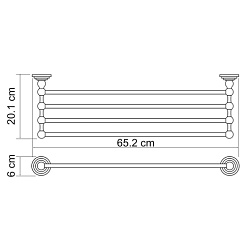 WasserKRAFT Полка для полотенец "Isar  К-7311" – фотография-3