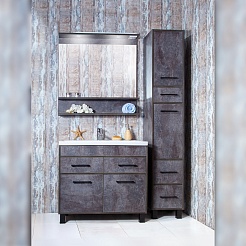 Бриклаер Зеркало для ванной Чили / Куба 90 цемент – фотография-7