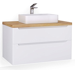 Jorno Тумба под раковину Wood 100 белая – фотография-1