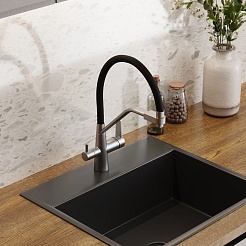 Teymi Смеситель для кухни Solli T10272 сатин/черный – фотография-6