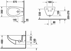 Duravit Биде подвесное Duraplus 2532100000 – фотография-3