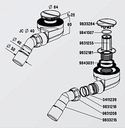 Nicoll Сифон для душевого поддона 0205243 – фотография-2