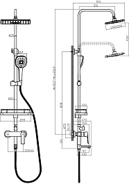 Rossinka Душевая система RS27-46 хром – фотография-2