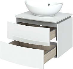 Velvex Тумба под раковину Luna 60 подвесная белая – фотография-2