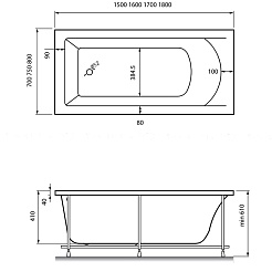 Vayer Акриловая ванна Savero 180x80 – фотография-4