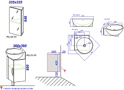Aqwella Тумба с раковиной Рио 45 – фотография-2