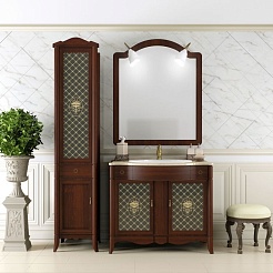 Opadiris Мебель для ванной Виктория 90 светлый орех – фотография-6