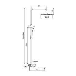 Frap Душевая стойка H806 F24806 сатин – фотография-2