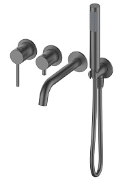 Oliveeka Душевая система Y OL-889017-BGM матовый оружейный металл – фотография-1