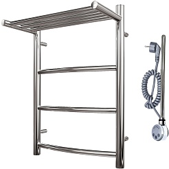 Point Полотенцесушитель электрический П3 500x600 PN04156PE с полкой хром – фотография-1