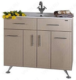 Водолей Мебель для ванной "Ницца D 100" дуб с б/к, умывальник Elen – фотография-2