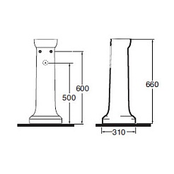 Azzurra Пьедестал для раковины "Giunone GIU300" – фотография-2