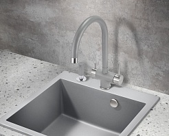 Milacio Смеситель для кухни Ultra MCU.554.GR серый металликсе – фотография-5