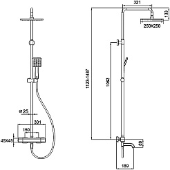 Gappo Душевая стойка G91 G2491 хром – фотография-3