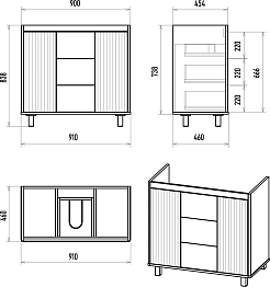 Brevita Мебель для ванной Risacca Pistachio 90 фисташковый – фотография-17