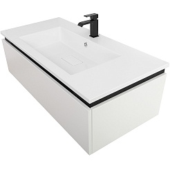 Cezares Тумба под раковину Slider 100 подвесная белая – фотография-3